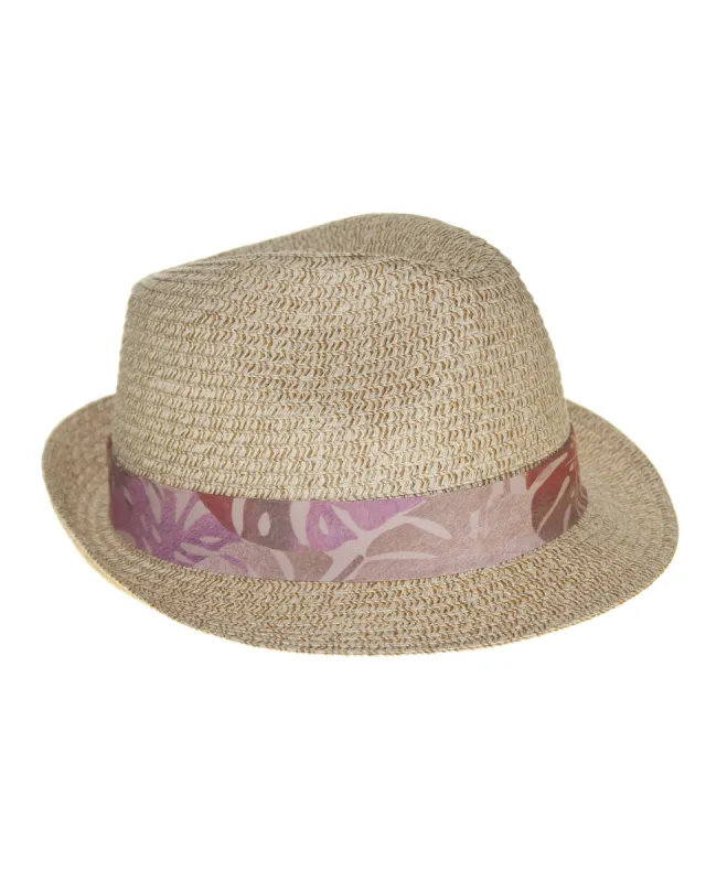 Paper Fedora Hat - Pink Palm sold by Body Glove