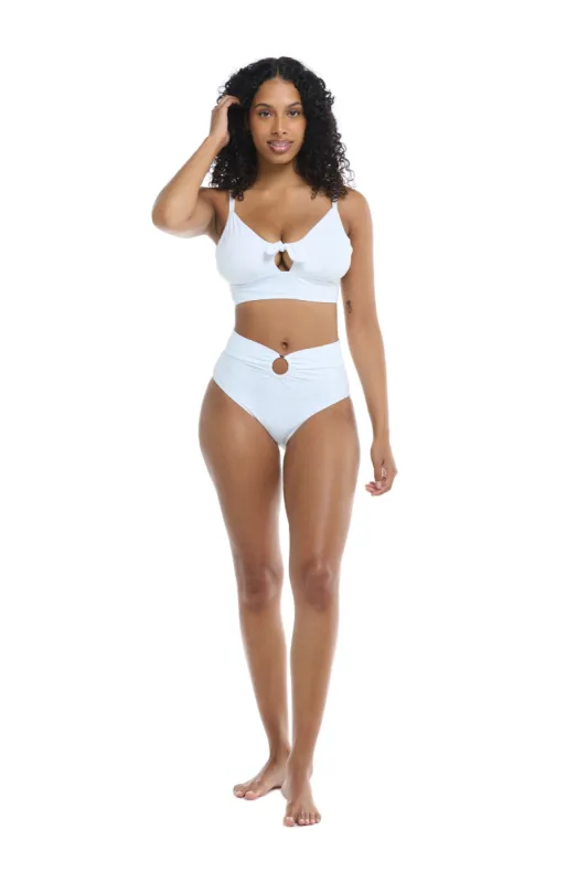 Smoothies Woodstock High-Waist Swim Bottom - Snow sold by Body Glove