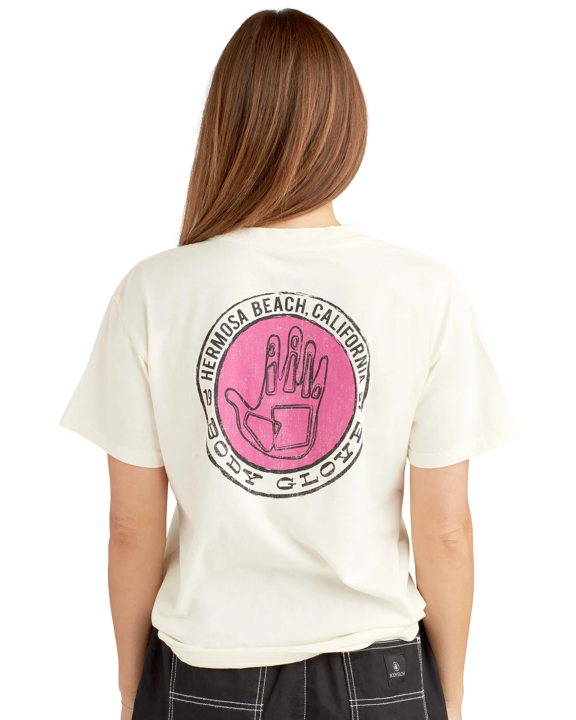Hermosa Beach '53 Relaxed Fit Crop T-Shirt - Cream sold by Body Glove product image thumbnail 3