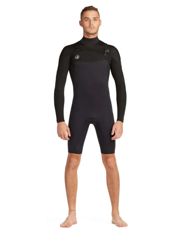 Phoenix 2mm Men's Chest-Zip L/S Springsuit - Black sold by Body Glove