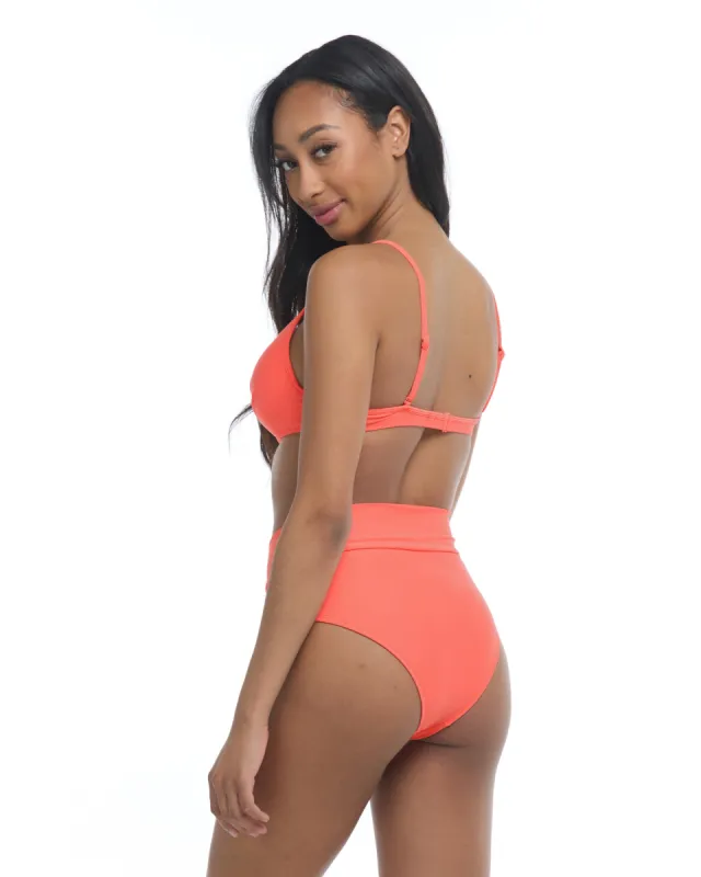 Smoothies Woodstock High-Waist Swim Bottom - Sunset sold by Body Glove