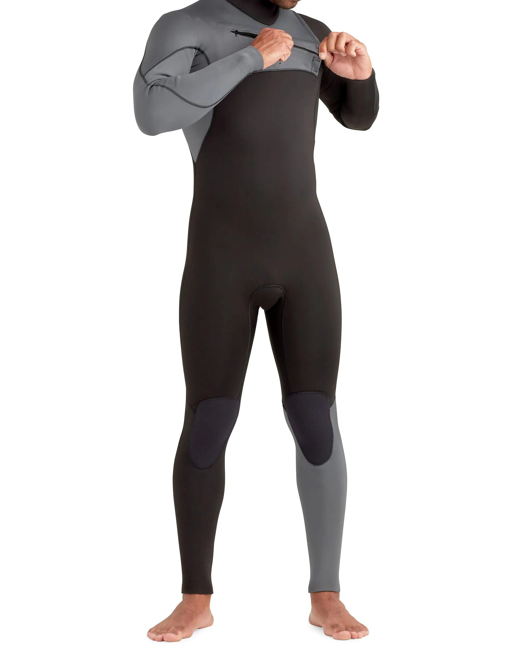 Variant 4/3mm Men's Chest-Zip Fullsuit - Grey/Black sold by Body Glove product image thumbnail 4