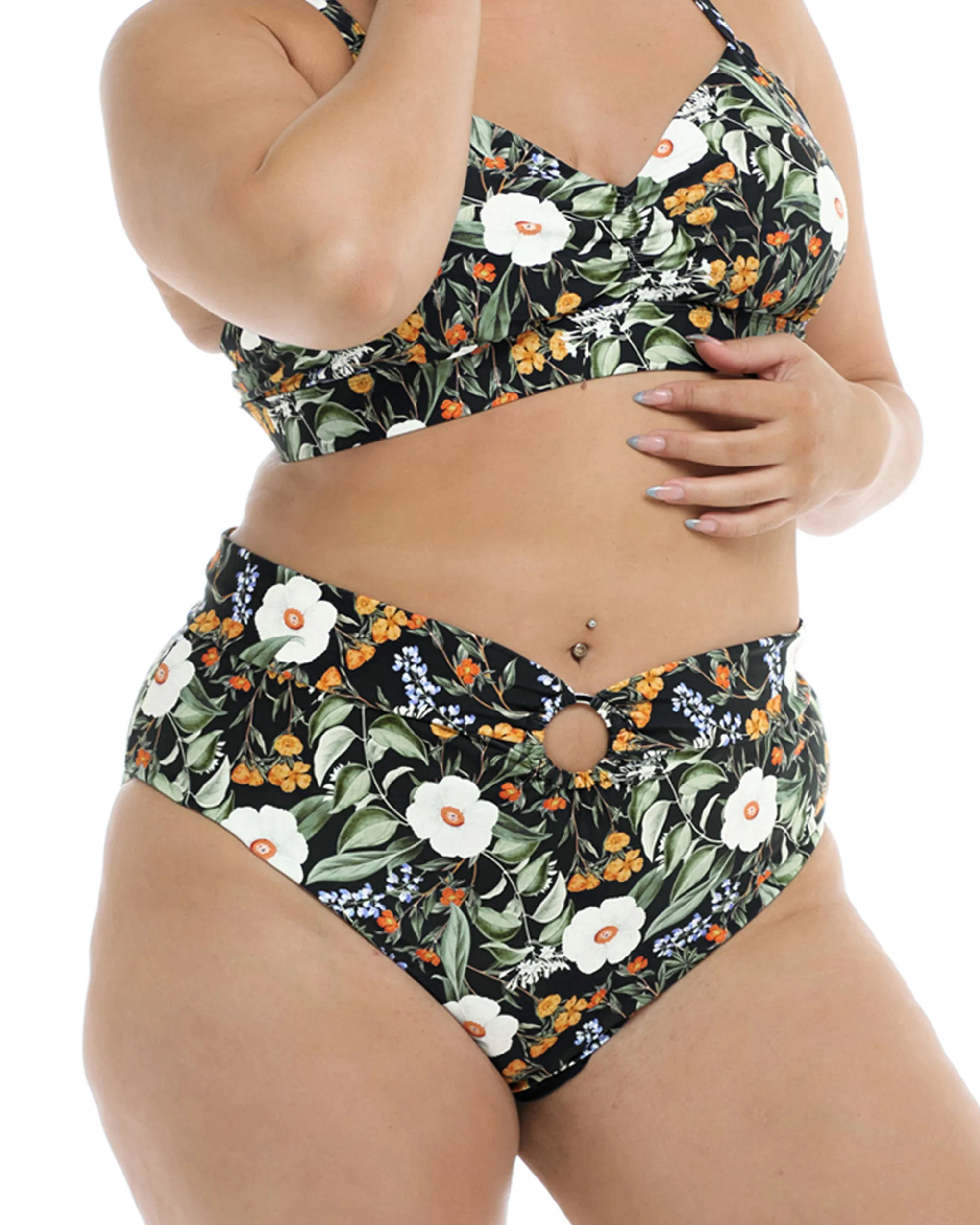 Inflorescence Plus-Size Woodstock Bikini Bottom - Black sold by Body Glove product image thumbnail 3