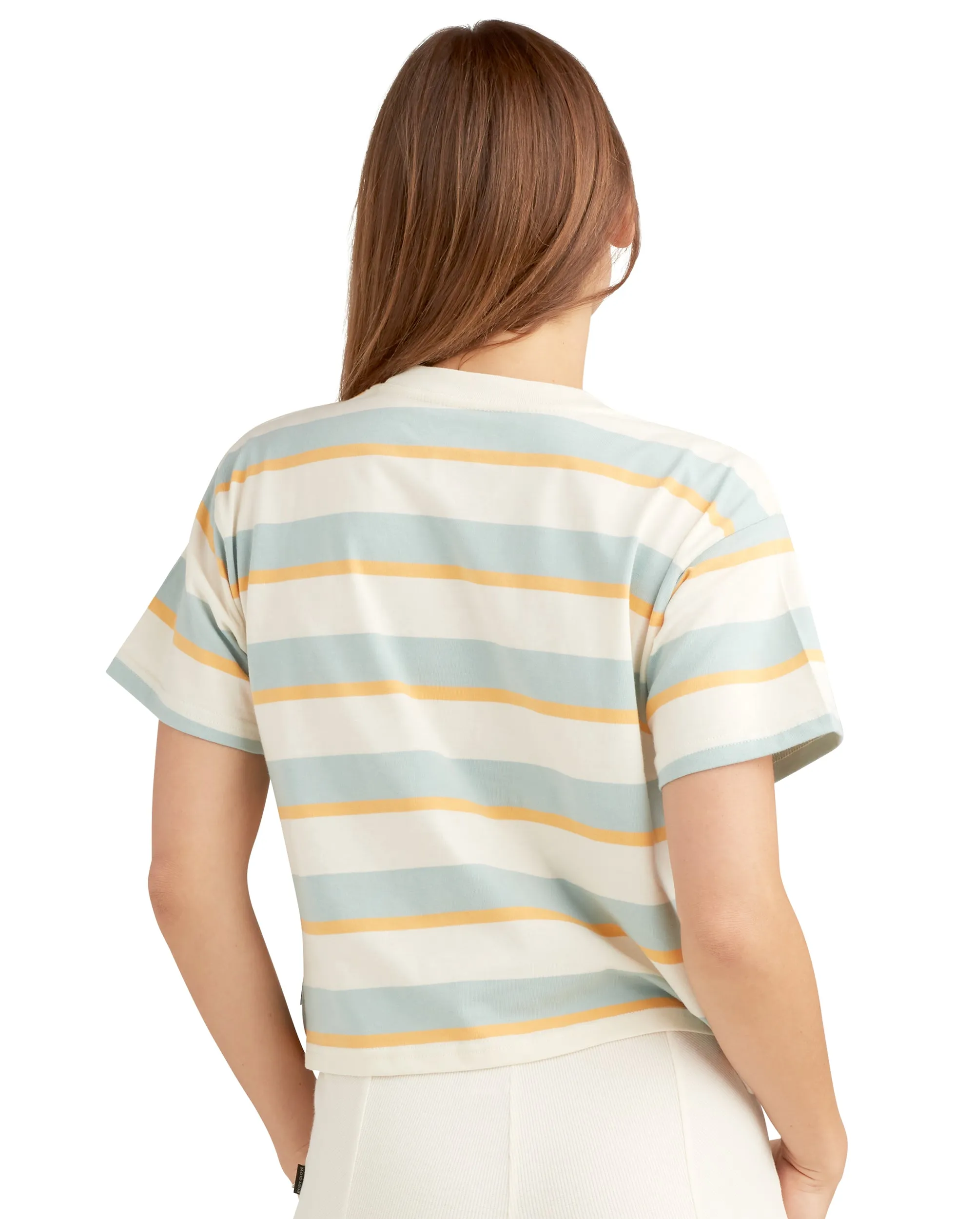 Royal Hawaiian Striped Relaxed Fit Crop T-Shirt - Aqua sold by Body Glove product image thumbnail 3