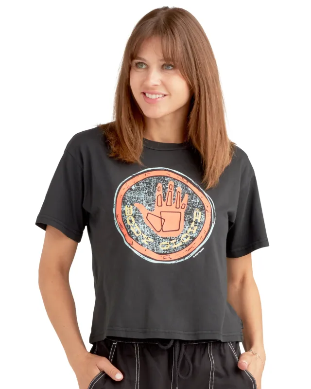 Sizzle Relaxed Fit Crop T-Shirt - Black sold by Body Glove