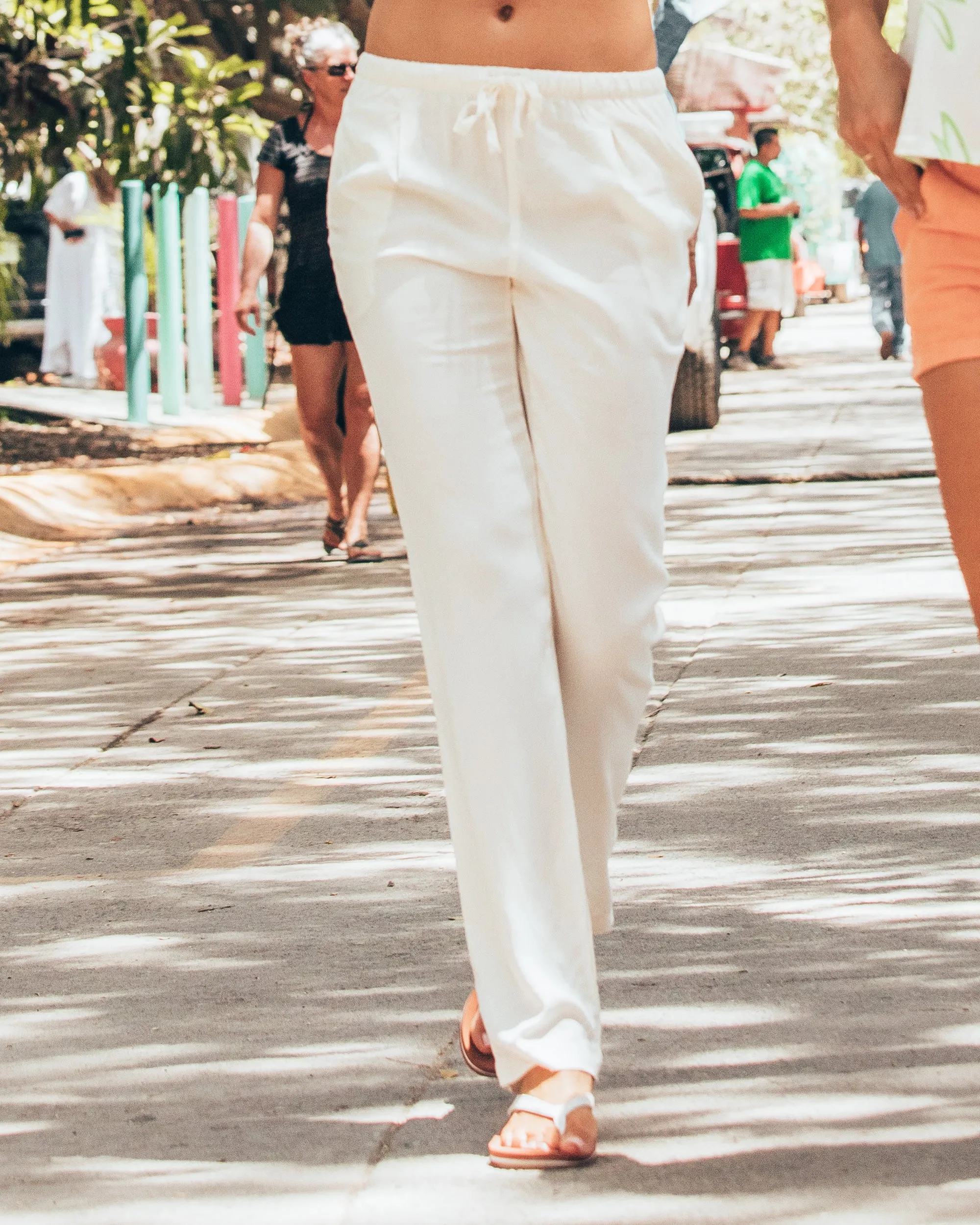 Women's Weekender Pleated Pant - Cream sold by Body Glove product image thumbnail 2