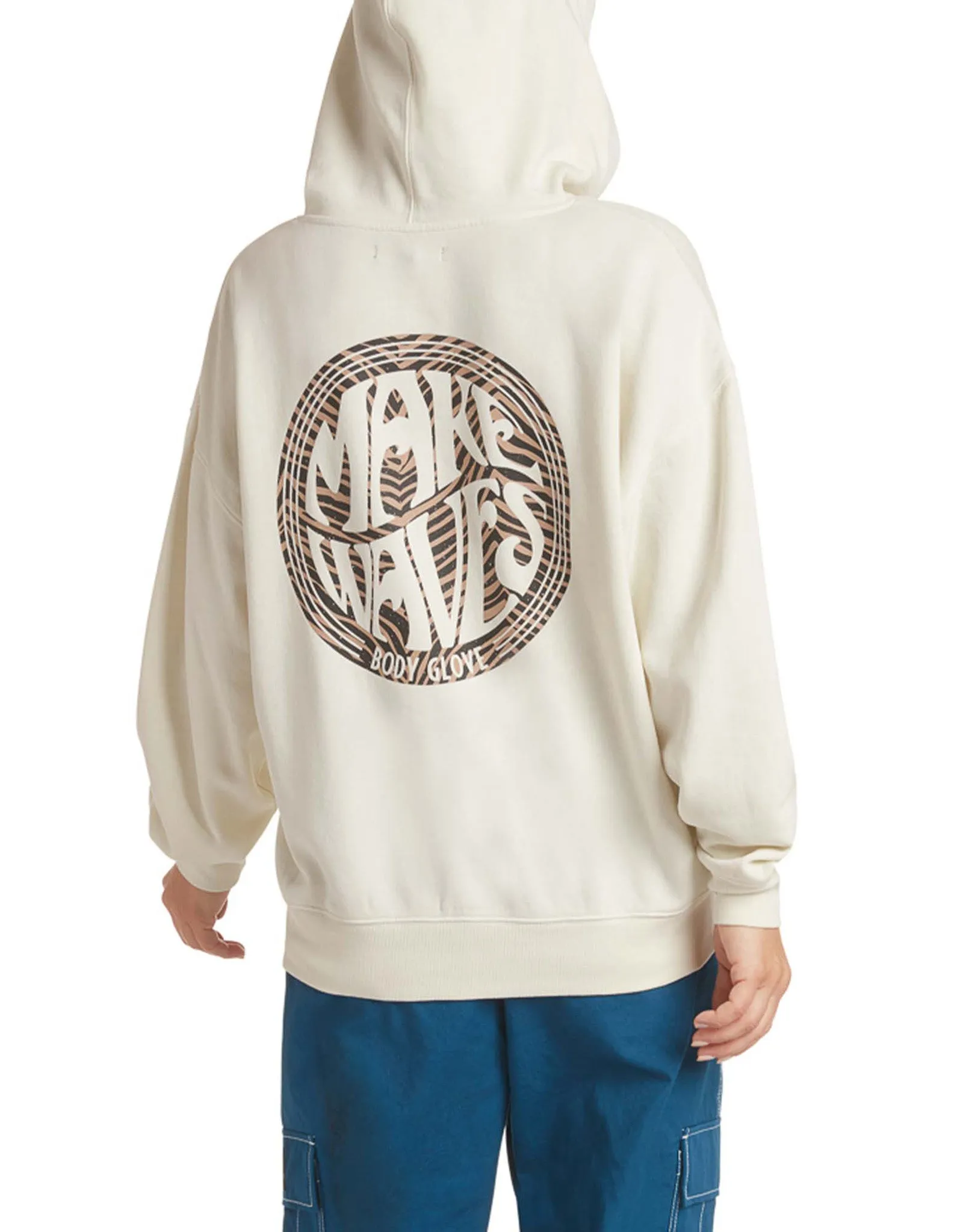 Make Waves Fleece Hoodie - Cream sold by Body Glove product image thumbnail 2