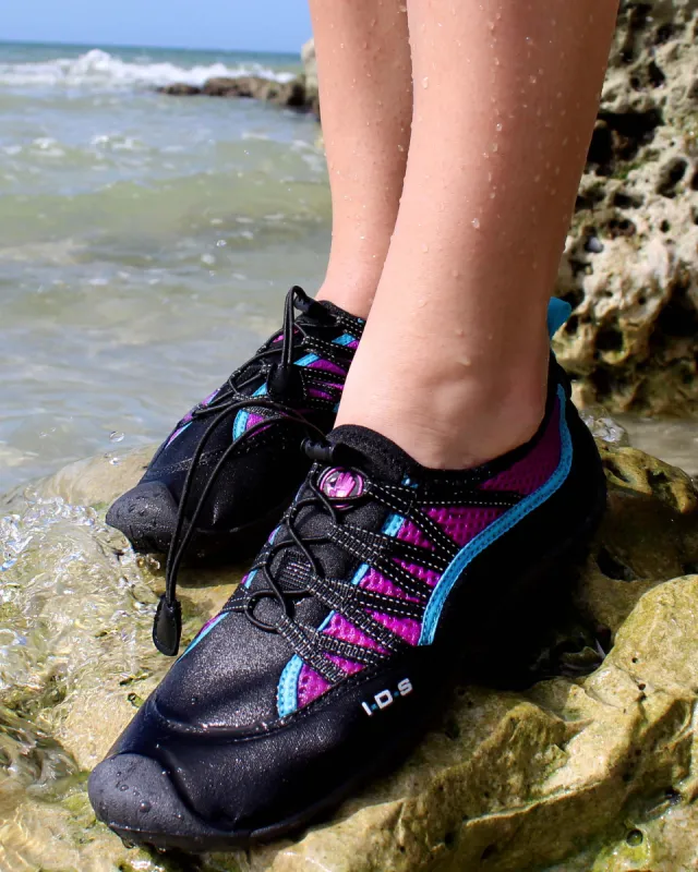 Women's Sidewinder Water Shoes - Black/Oasis Purple sold by Body Glove