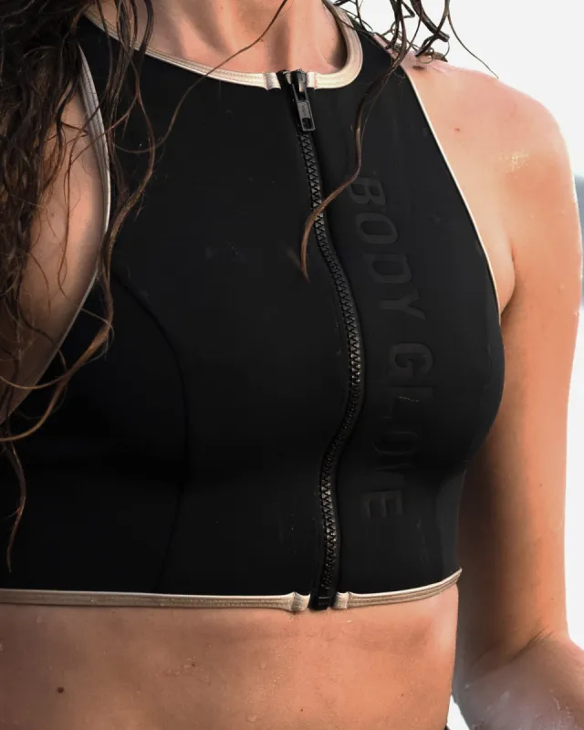 Undersea Call Me Crop Top - Black Gold sold by Body Glove