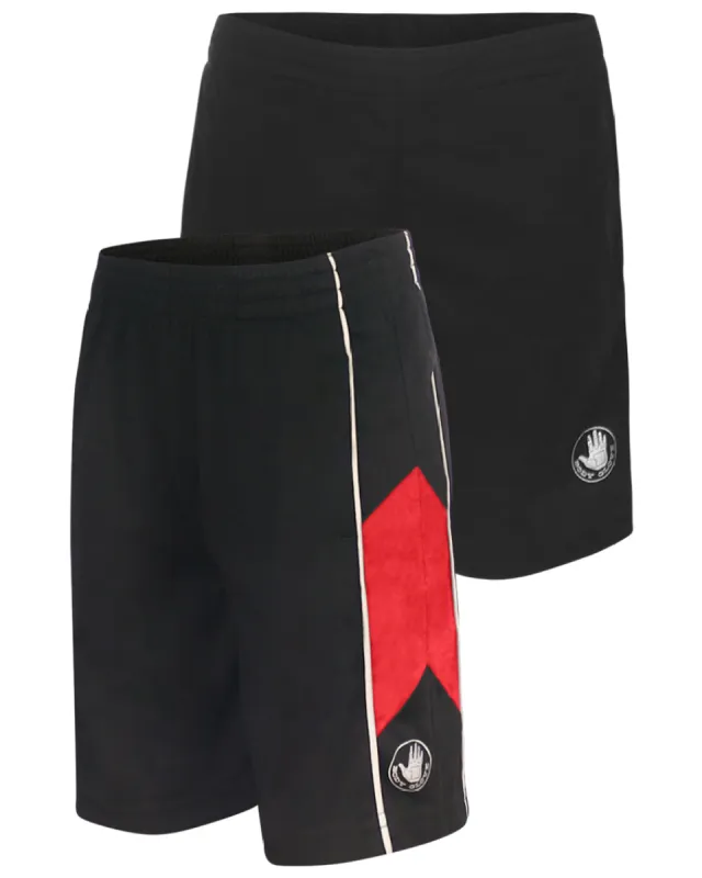 Boys' Solid and Side-Stripe Shorts Set (8-18) - Black & Red sold by Body Glove