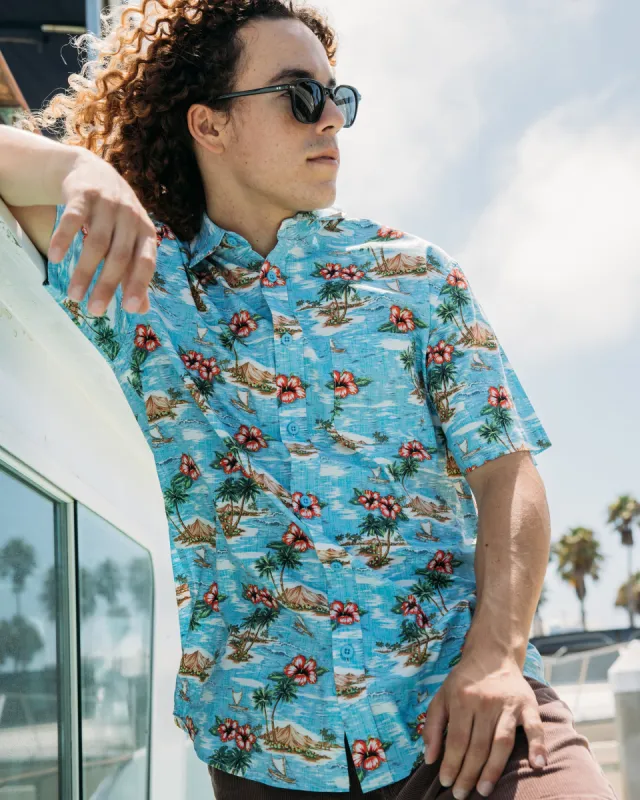 Castaway Button-Up Shirt - Blue sold by Body Glove