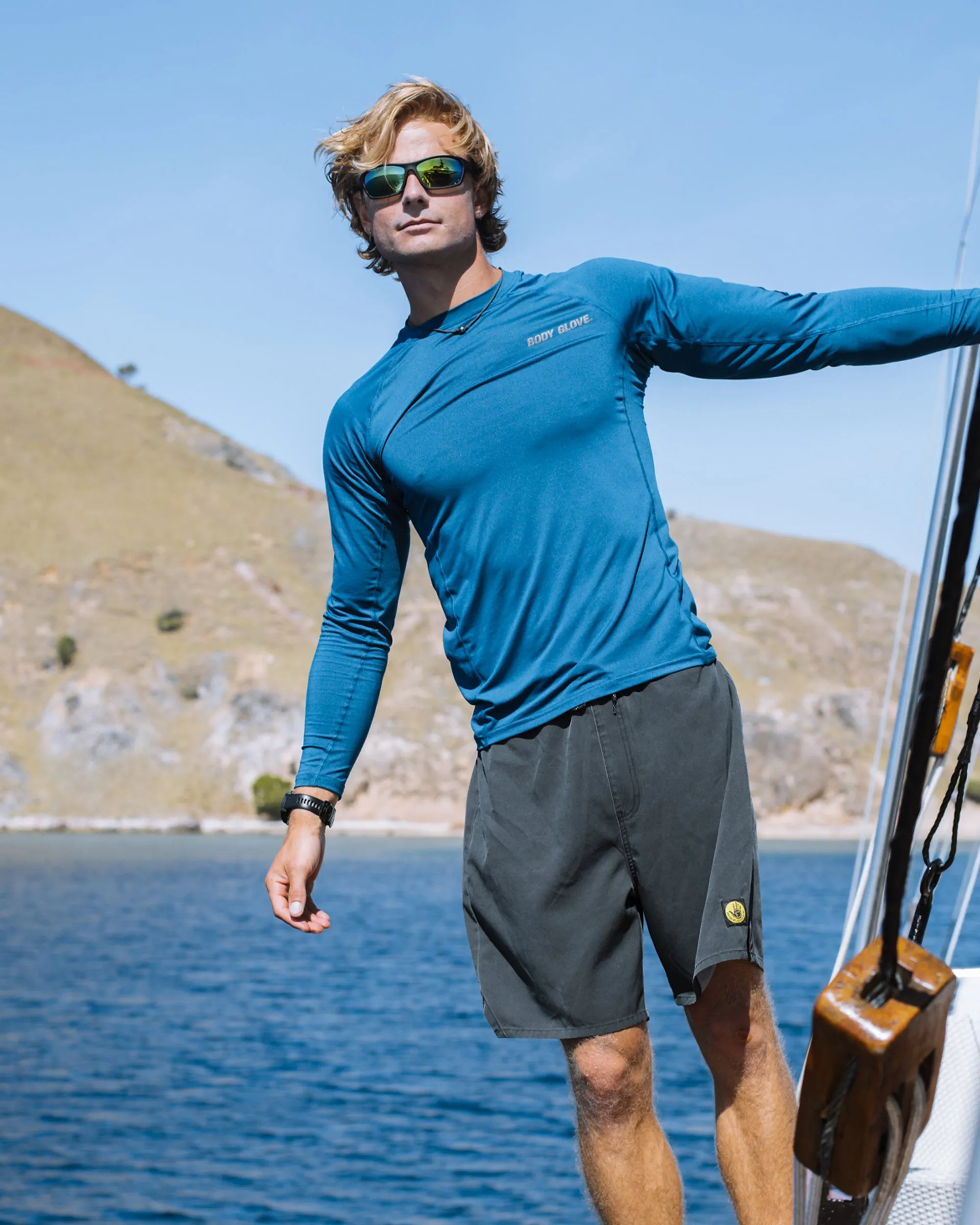 Catalina UPF 50+ Long-Sleeve Sun Shirt - Harbor Blue sold by Body Glove product image thumbnail 2