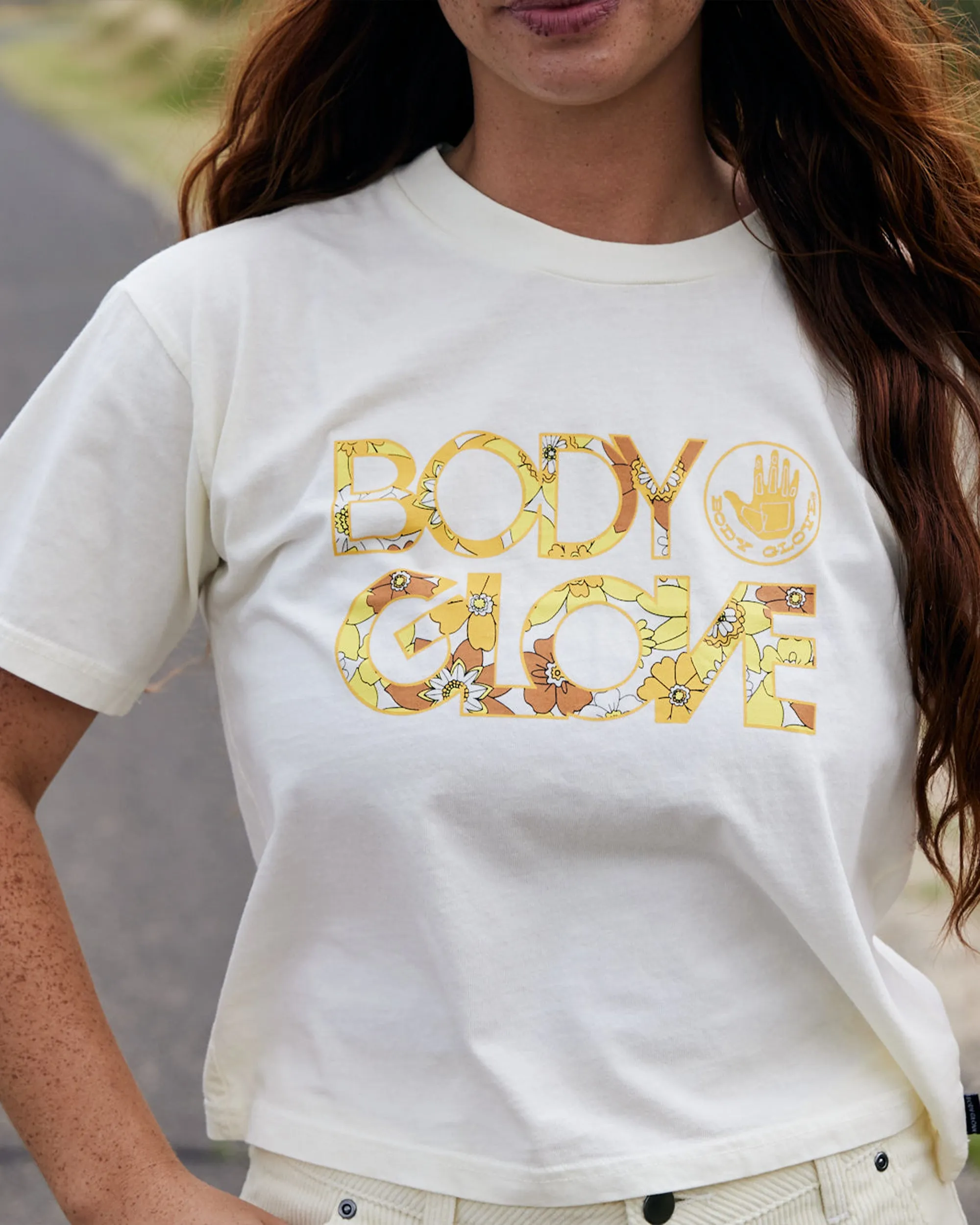 Floral Fun Relaxed Crop T-Shirt - Cream sold by Body Glove