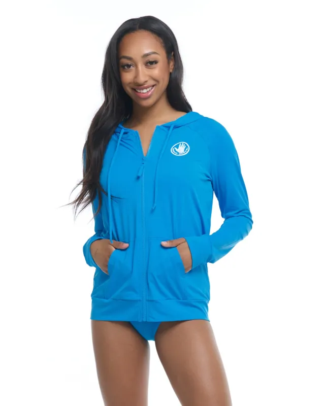 Smoothies Adeline UPF 50+ Sun Zip-Up Hoodie - Coastal sold by Body Glove