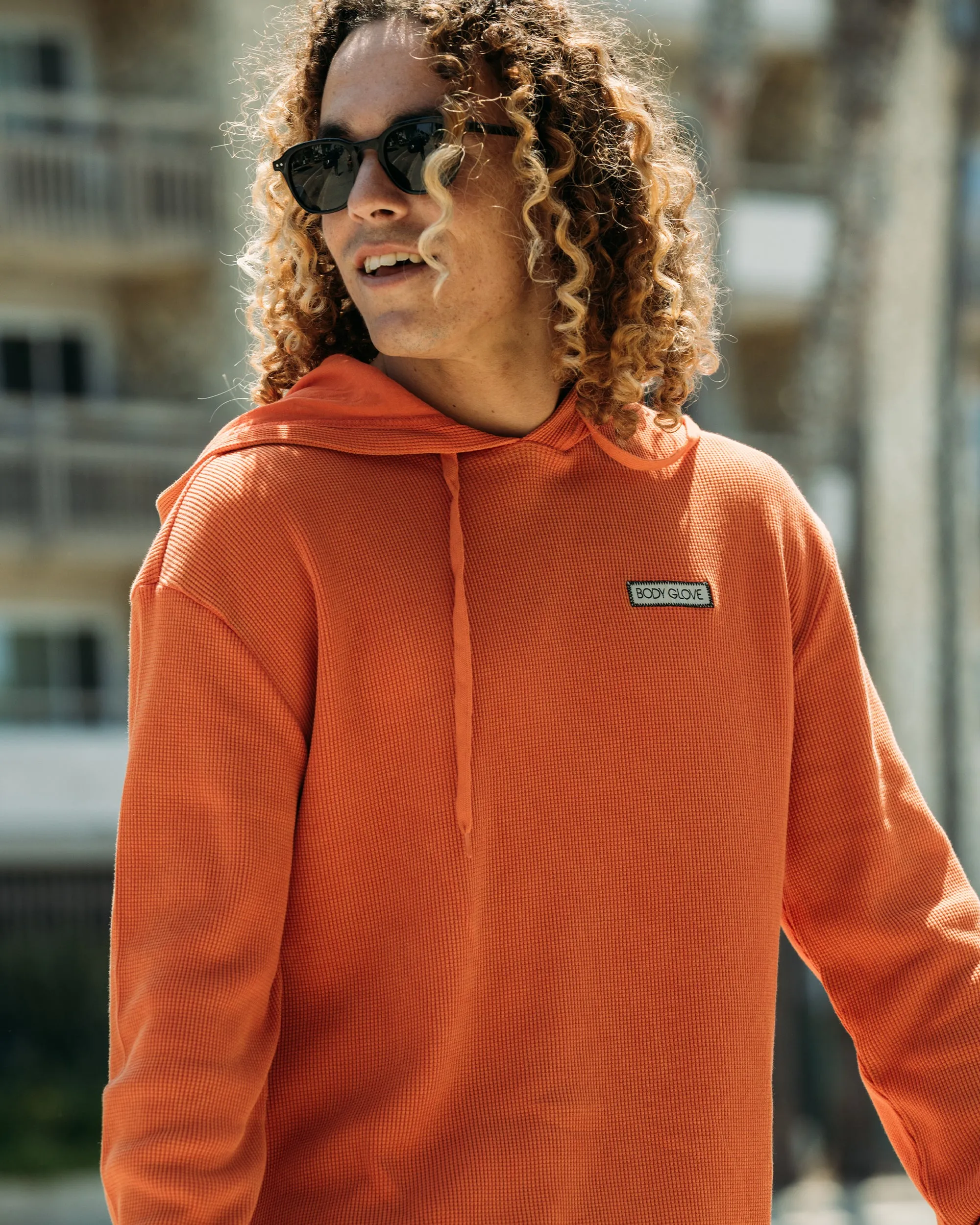 Stand Out Long-Sleeve Thermal with Hoodie - Burnt Brick sold by Body Glove product image thumbnail 5