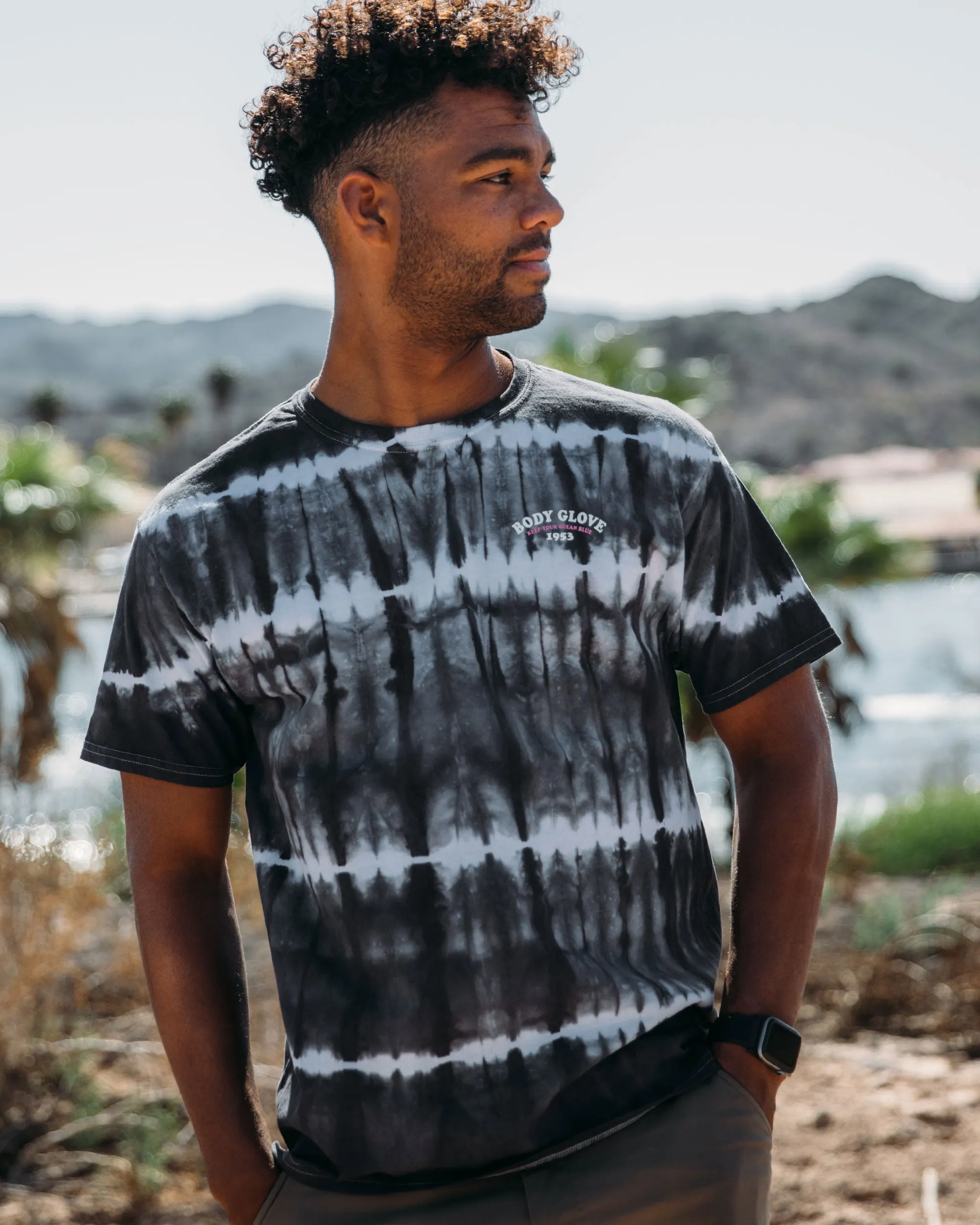 Waterborne Tie-Dye Short-Sleeved T-shirt - Black/White sold by Body Glove product image thumbnail 3
