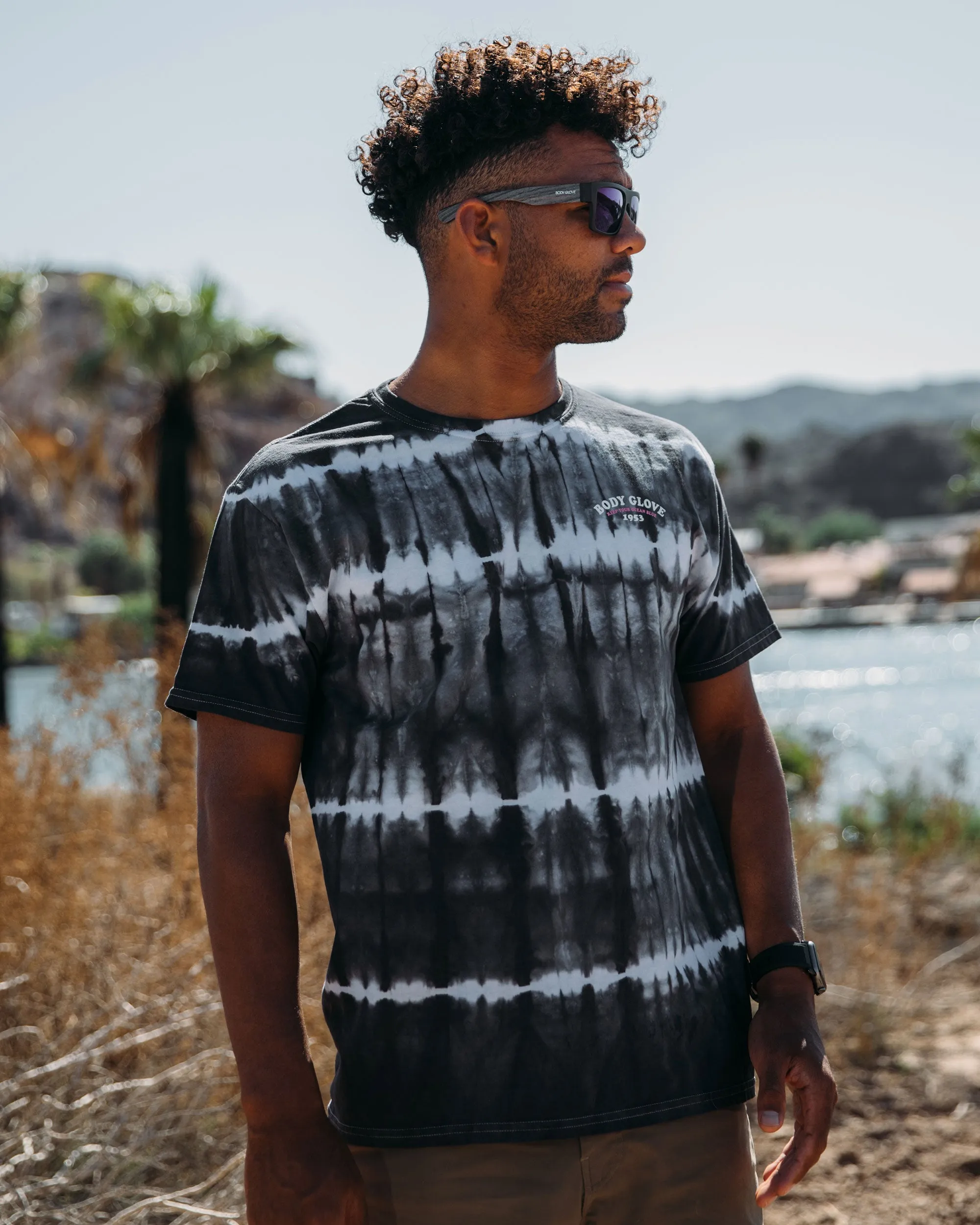 Waterborne Tie-Dye Short-Sleeved T-shirt - Black/White sold by Body Glove product image thumbnail 5