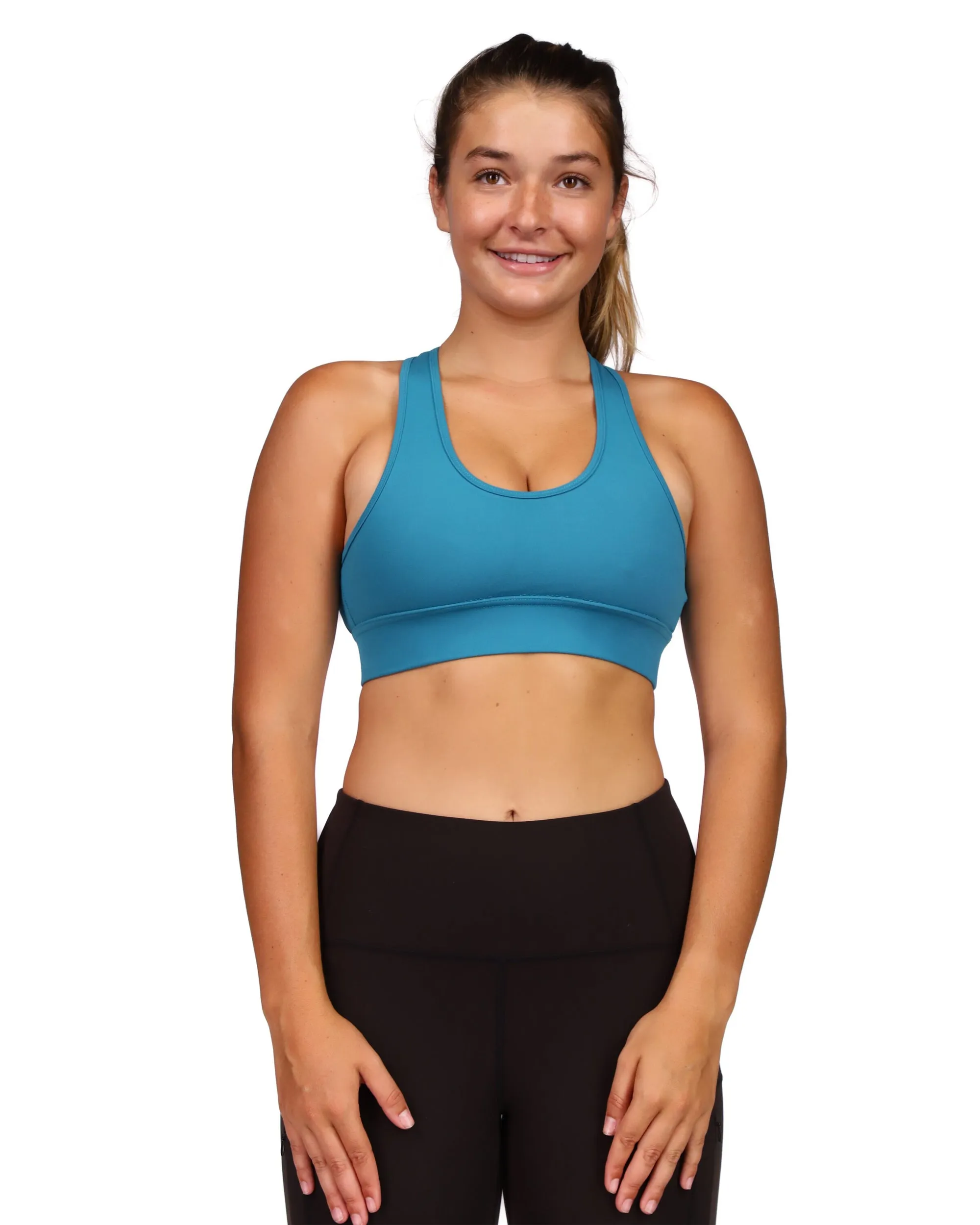 Composed Cross-Back Straps Sports Bra - Teal sold by Body Glove product image thumbnail 2