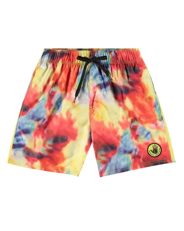 Men's 17-Inch Maui Marble Tie-Dye Swim Short - Pear sold by Body Glove