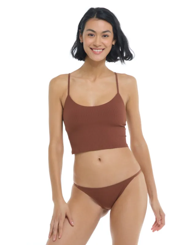 Ibiza Norah Swim Crop Top - Brown sold by Body Glove