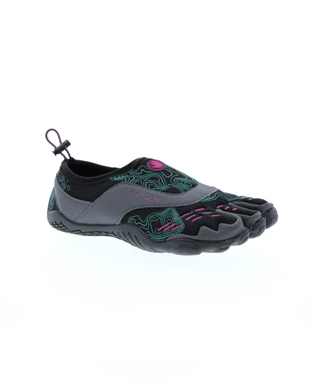Women's 3T Barefoot Cinch Water Shoes - Black/Fuschia sold by Body Glove