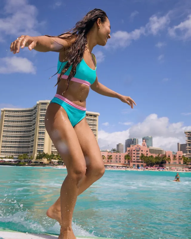 Spectrum Aro Bralette Bikini Top - Cyan sold by Body Glove