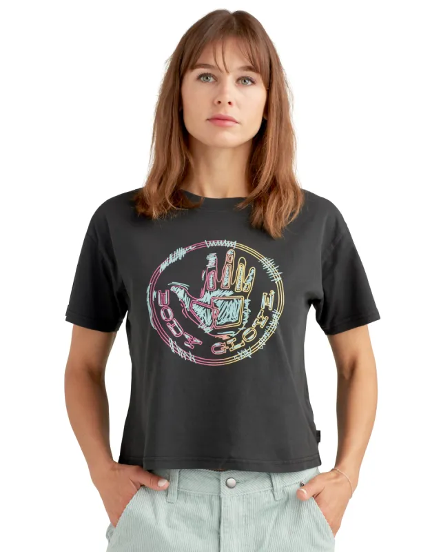 Sizzle Relaxed Fit Crop T-Shirt - Black sold by Body Glove