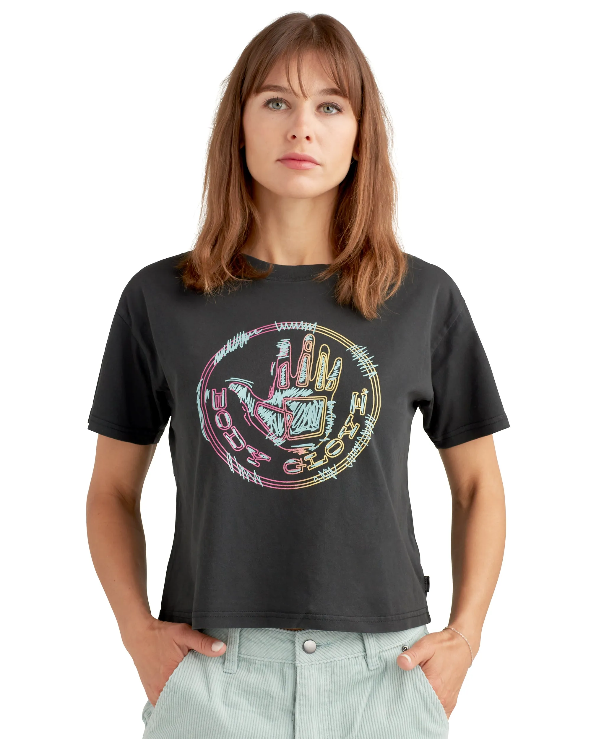 Sizzle Relaxed Fit Crop T-Shirt - Black sold by Body Glove