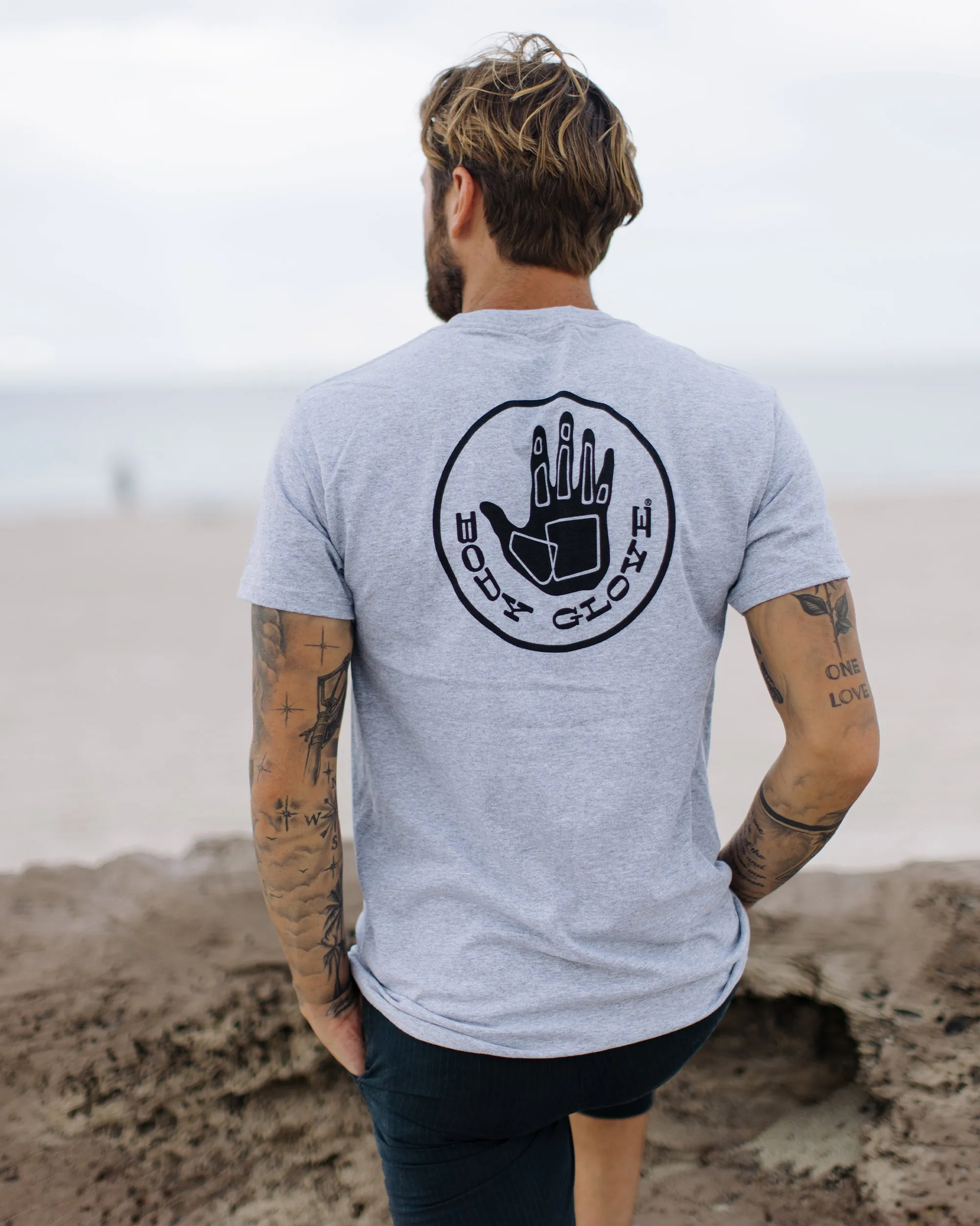 Heritage Short-Sleeved T-Shirt - Heather Grey Logo sold by Body Glove