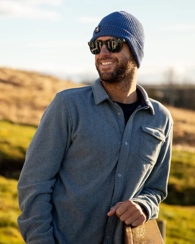 Men's Walton Polar Fleece Button Down - Blue made by Jerry Leigh