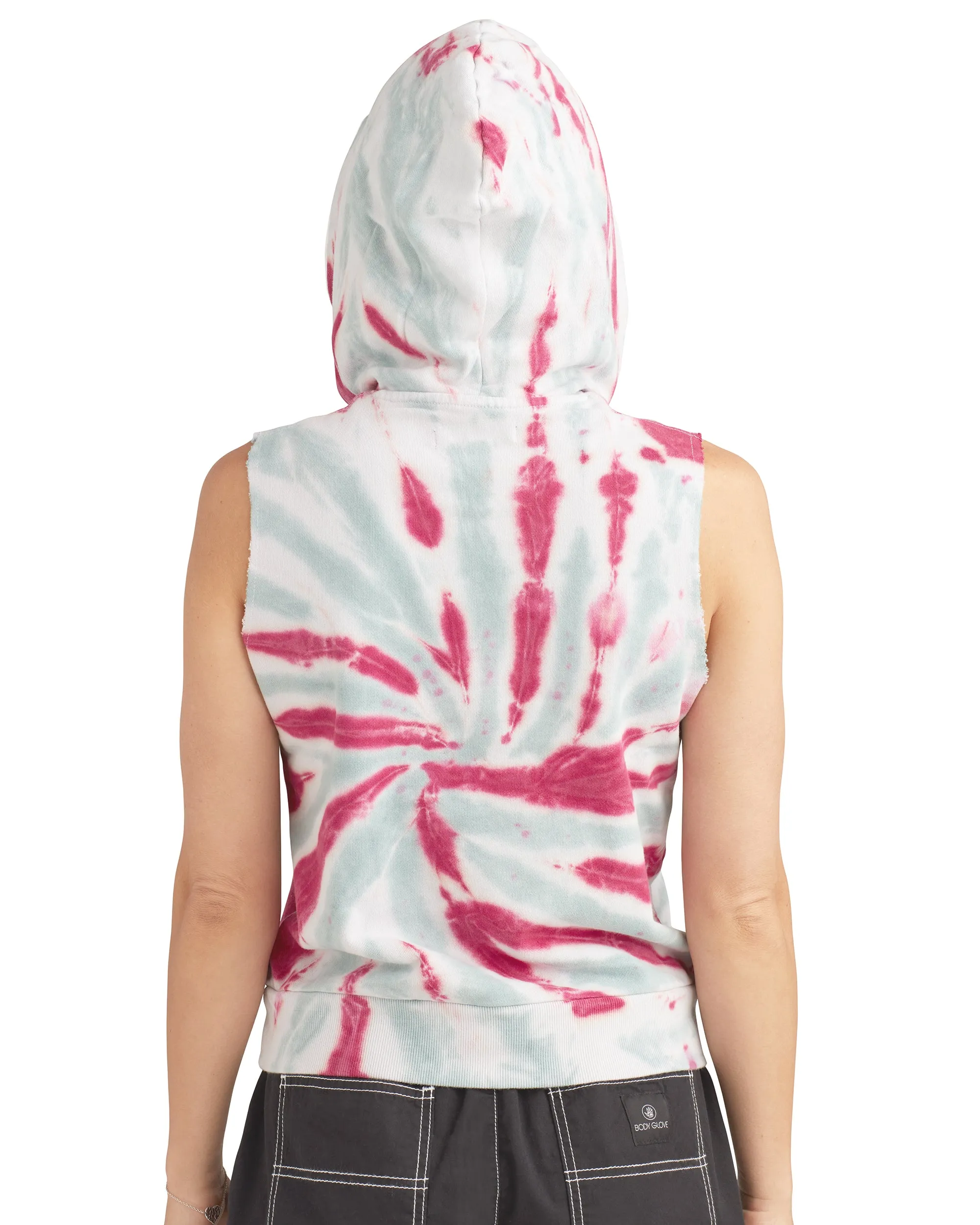 Talia Tie-Dye Sleeveless Hoodie - Aqua sold by Body Glove product image thumbnail 2