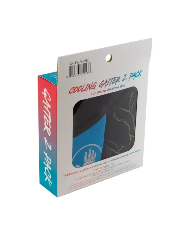 2-Pack Women's Cooling Gaiter Face Masks - LightBlue/Black sold by Body Glove