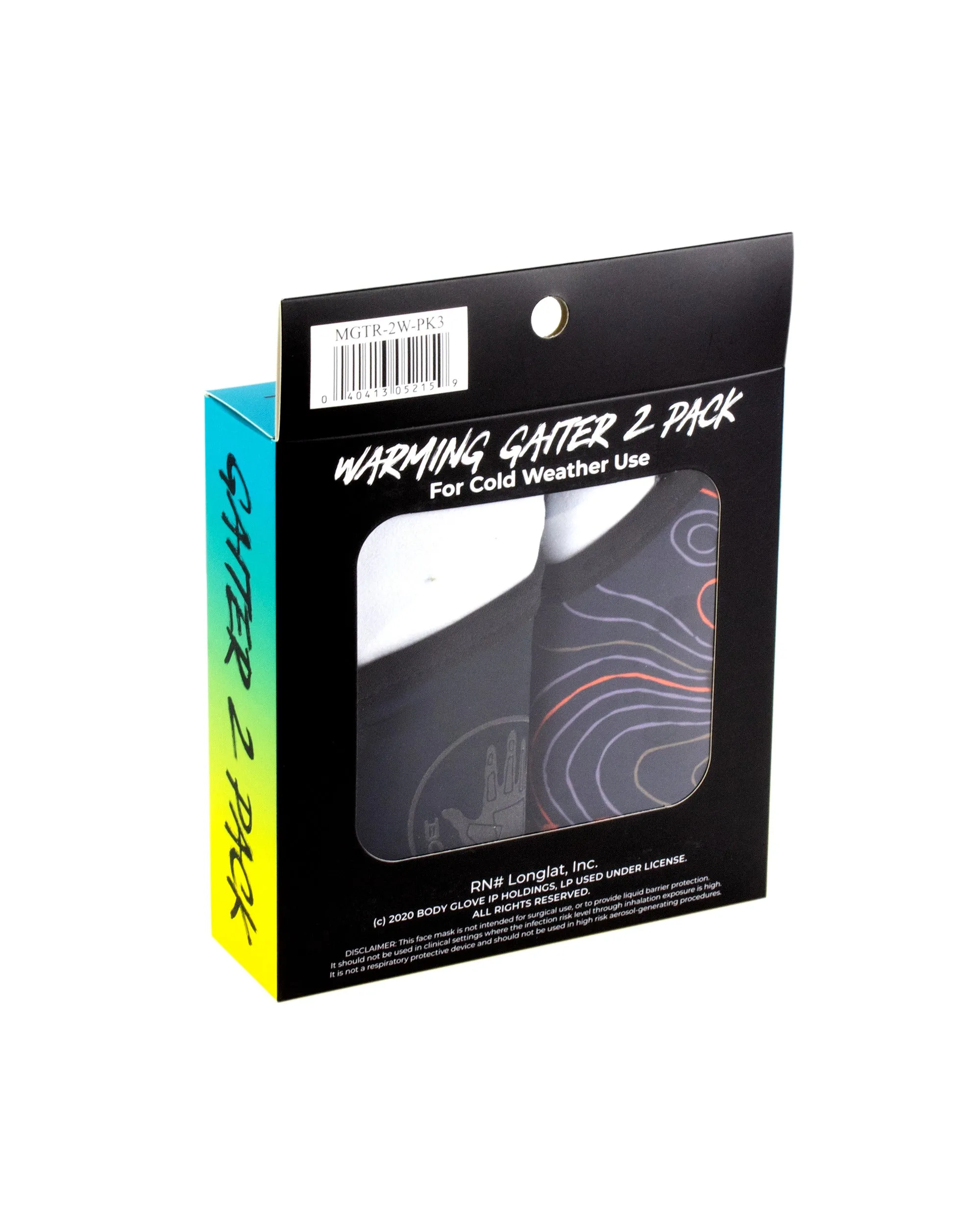 2-Pack Men's Warming Gaiter Face Masks - Black/Topo sold by Body Glove