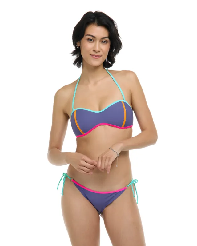 Vibration Tainted Love Retro Bandeau Top- Iris sold by Body Glove