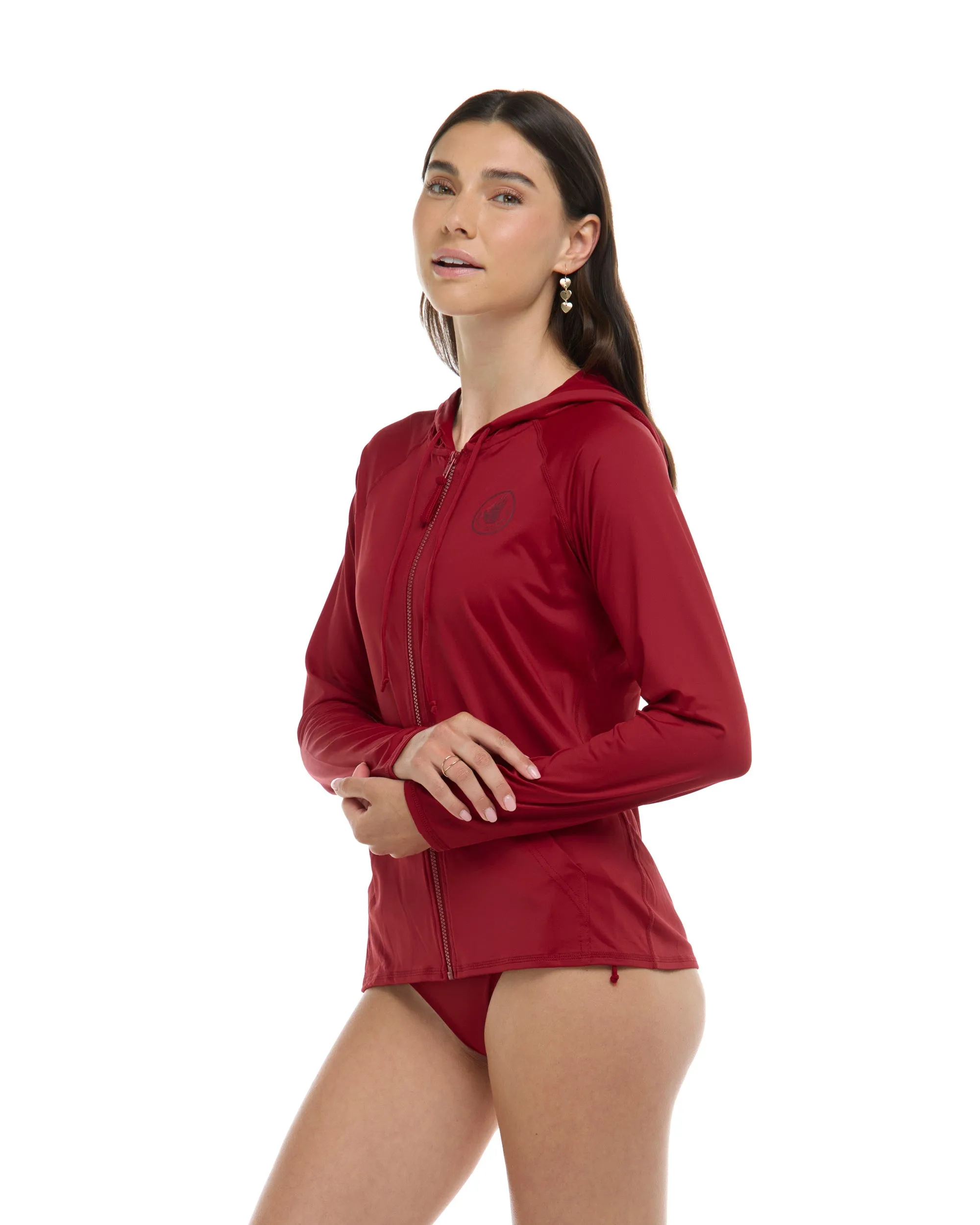 Smoothies Barbara Hoodie Rashguard - Cranberry sold by Body Glove product image thumbnail 3