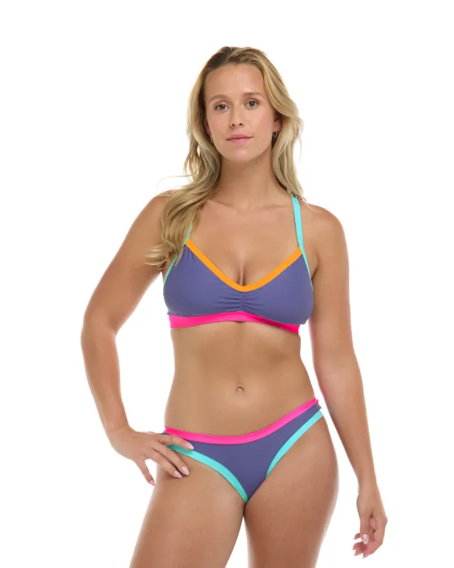 Vibration Drew D-F Cup Swim Top - Iris made by Body Glove