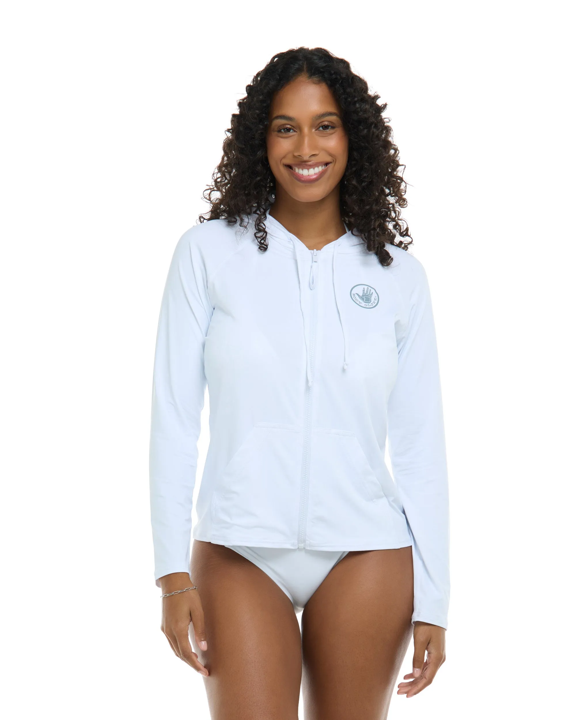 Smoothies Barbara Hoodie Rashguard - Snow sold by Body Glove