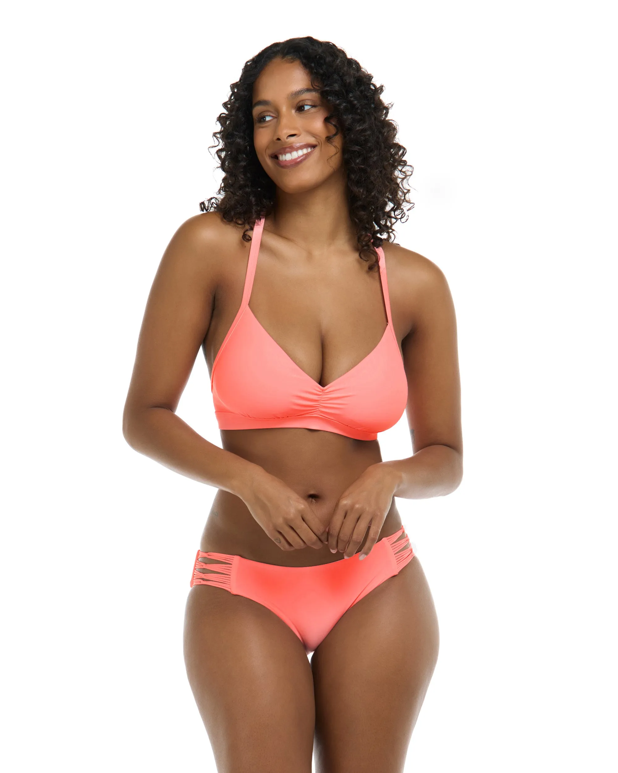 Smoothies Drew D-F Cup Swim Top - Coral sold by Body Glove