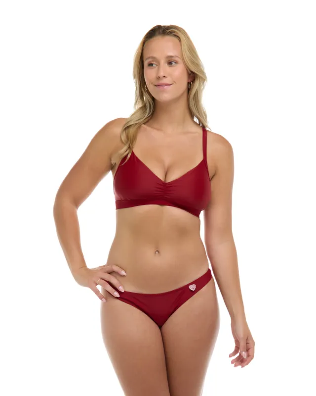 Smoothies Drew D-F Cup Swim Top - Cranberry sold by Body Glove