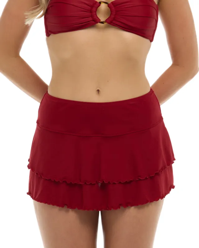 Smoothies Lambada Cover-Up Skirt - Cranberry sold by Body Glove
