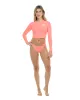 Smoothies Let It Be Crop Rashguard - Coral sold by Body Glove