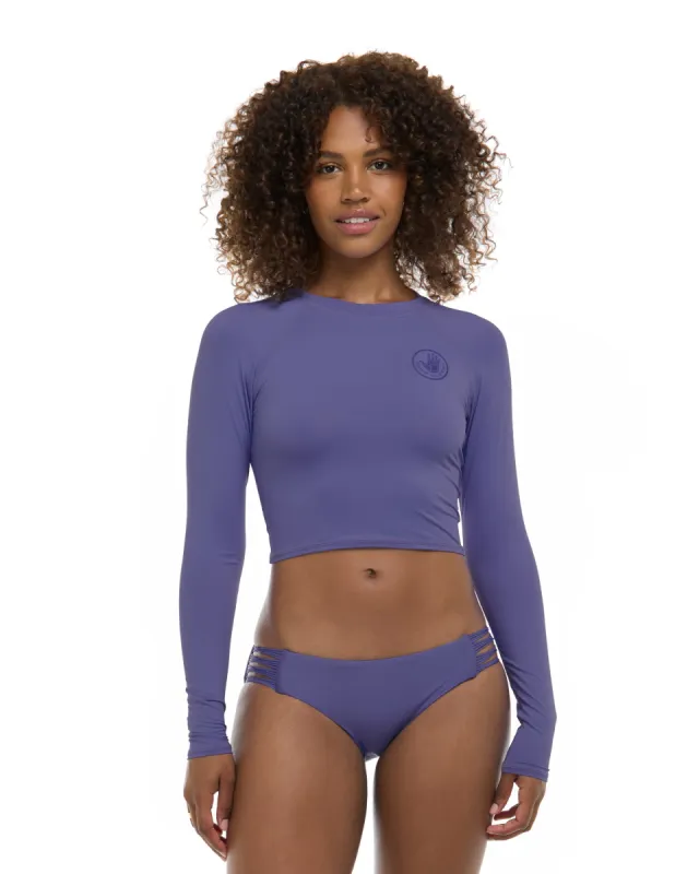 Smoothies Let It Be Crop Rashguard - Iris sold by Body Glove