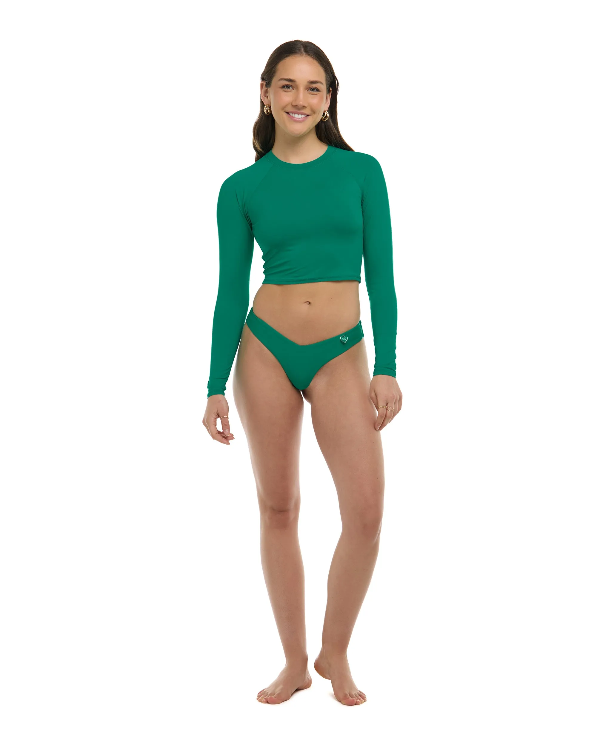 Smoothies Let It Be Crop Rashguard - Viridian sold by Body Glove product image thumbnail 4
