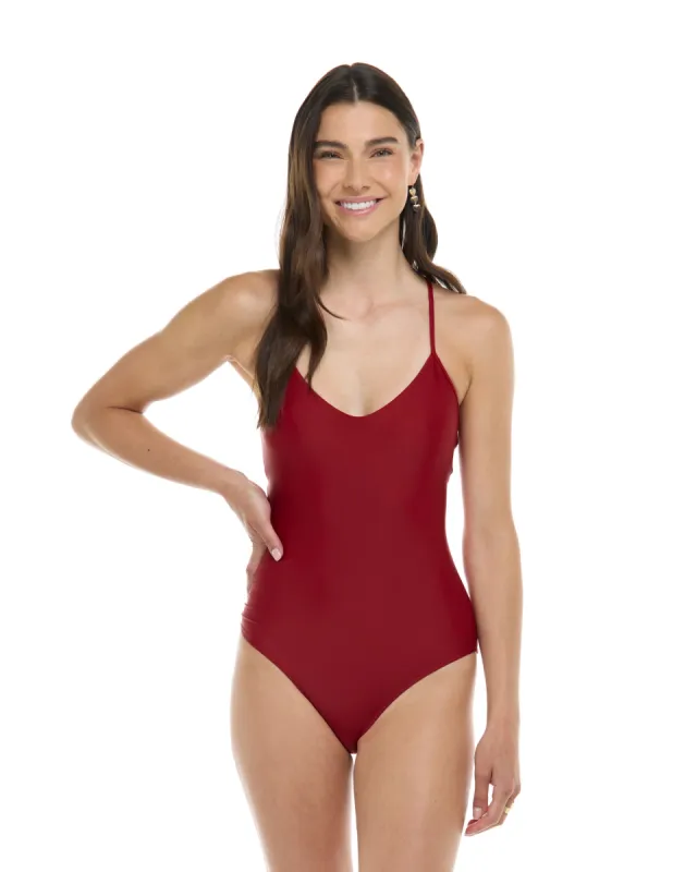 Smoothies Sandbar One-Piece Tank - Cranberry sold by Body Glove