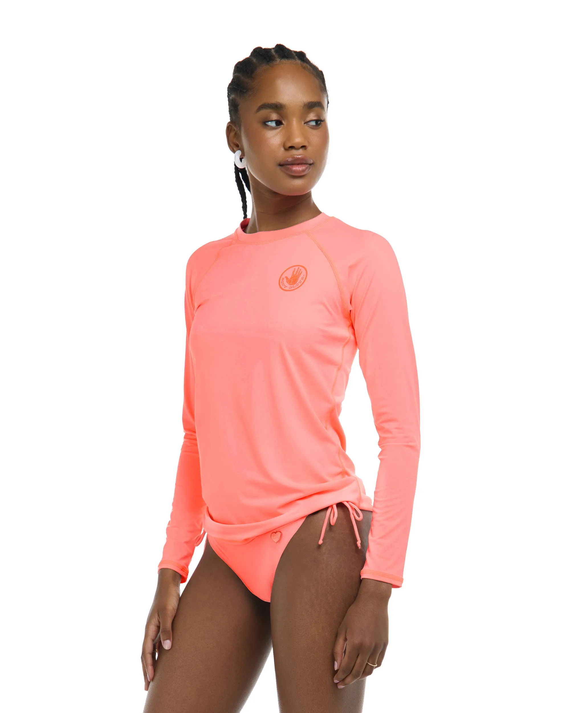 Smoothies Sleek Long Sleeve Rashguard - Coral sold by Body Glove product image thumbnail 3