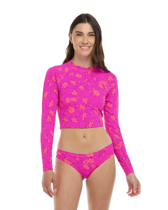Puako Let It Be Crop Rashguard - Bubble Gum / Puako made by Body Glove