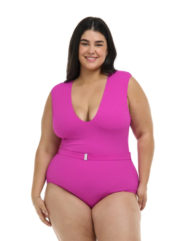Ibiza Ezry Plus Size One-Piece Swimsuit - Fuchsia made by Body Glove