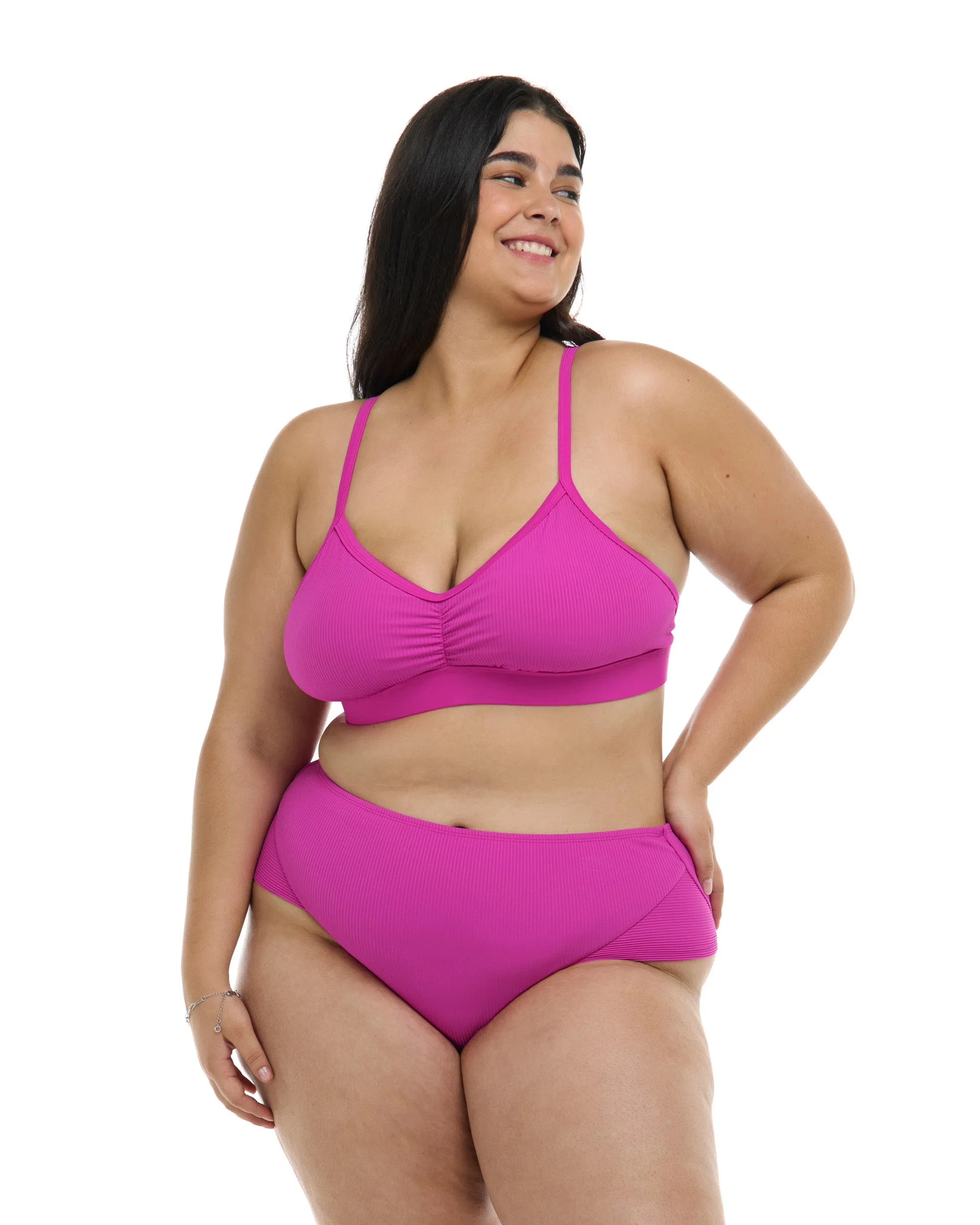 Ibiza Drew Plus Size Fixed Triangle Bikini Top - Fuchsia sold by Body Glove