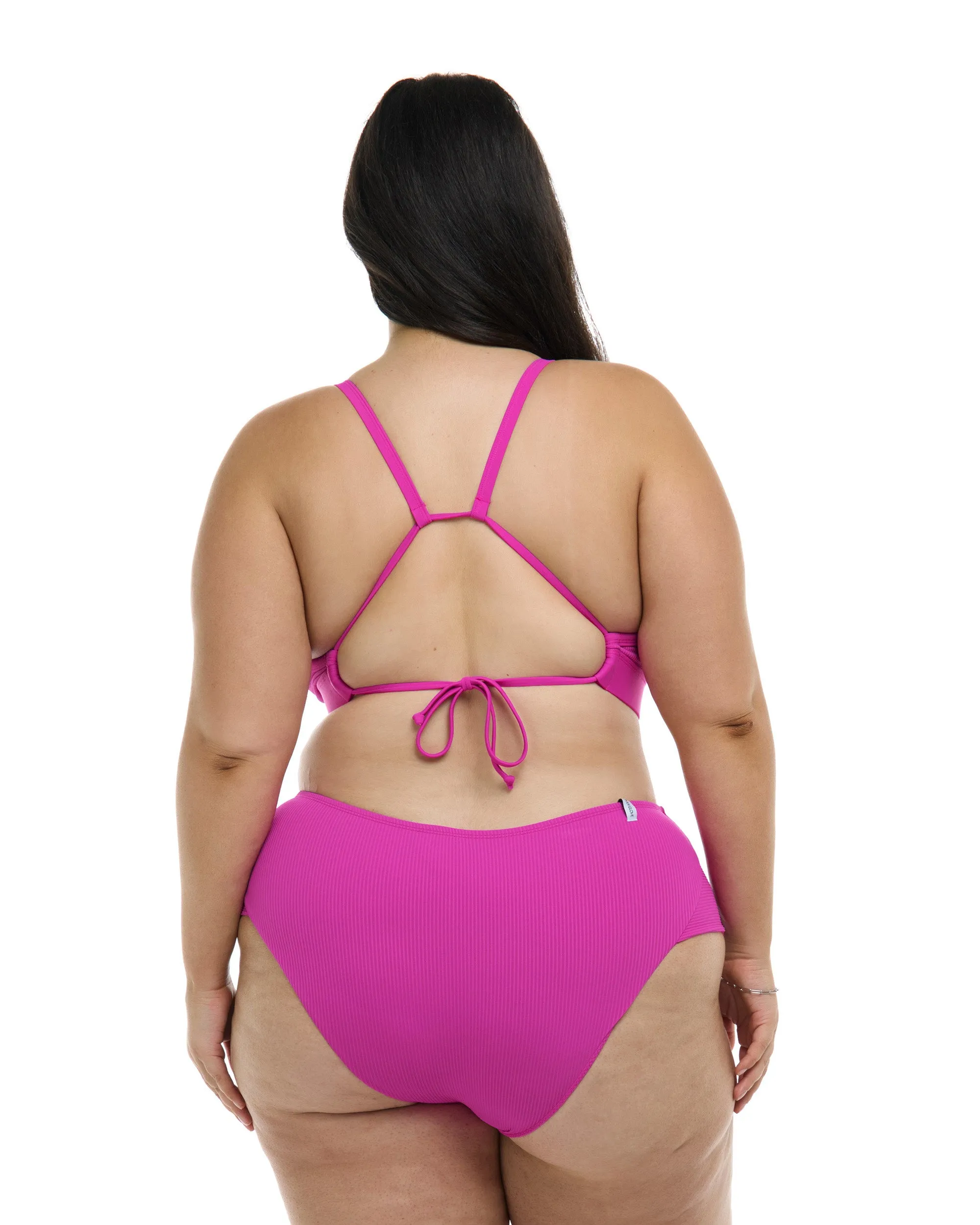 Ibiza Drew Plus Size Fixed Triangle Bikini Top - Fuchsia sold by Body Glove product image thumbnail 2