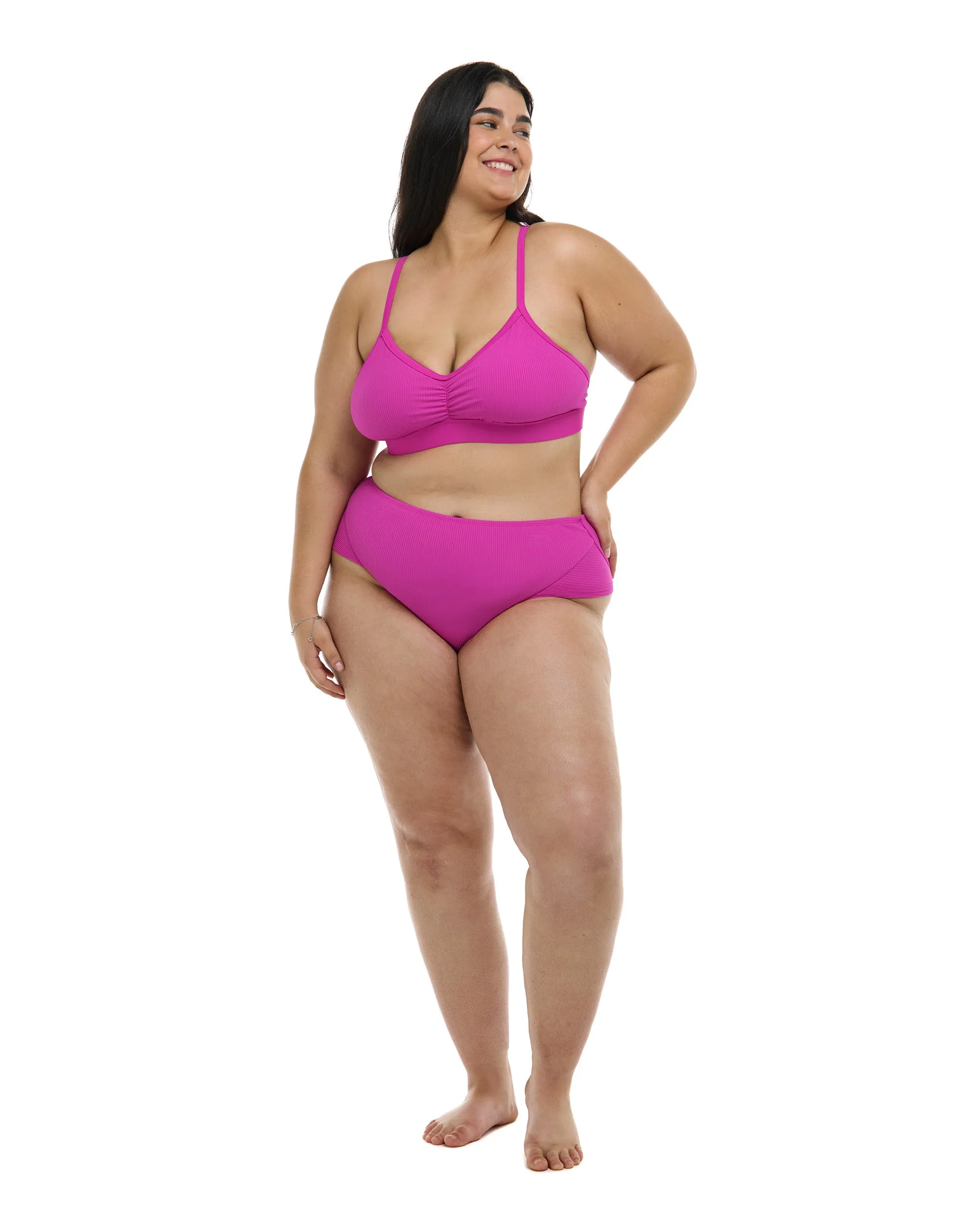 Ibiza Drew Plus Size Fixed Triangle Bikini Top - Fuchsia sold by Body Glove product image thumbnail 4